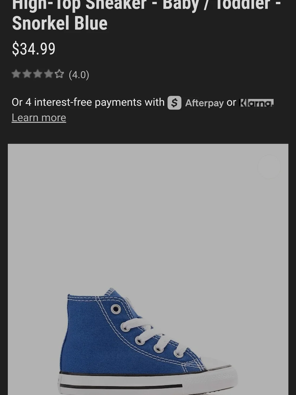 New-Converse Kids' Classic High Top Sneakers